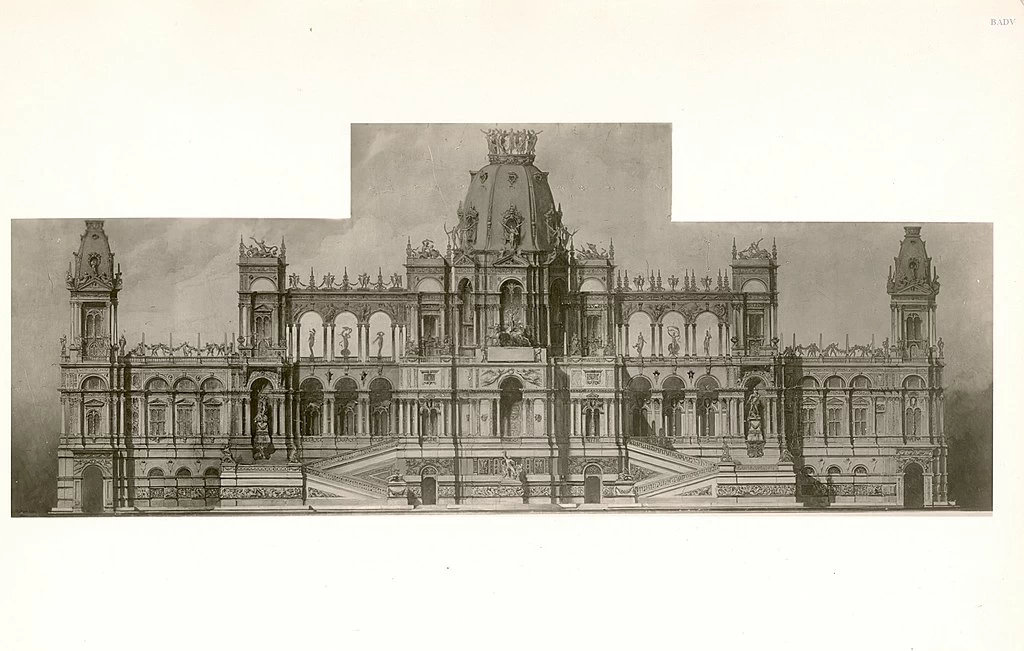 Progetto per un palazzo dei divertimenti a Vienna, vista - Führermuseum, Linz